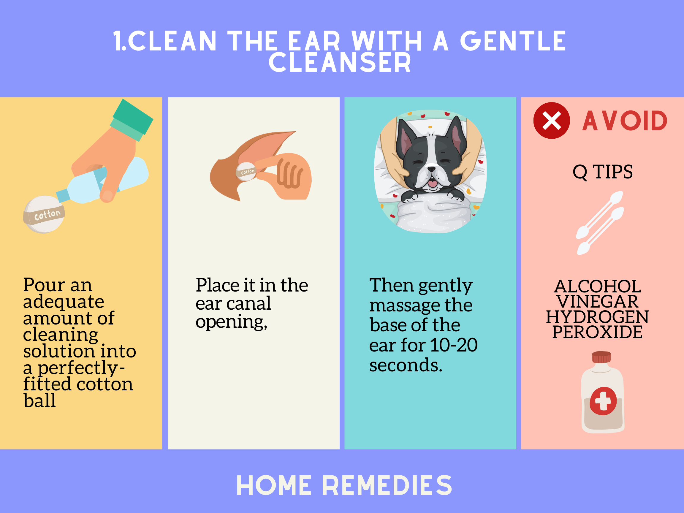 Clean the ear with cleanser bark for more