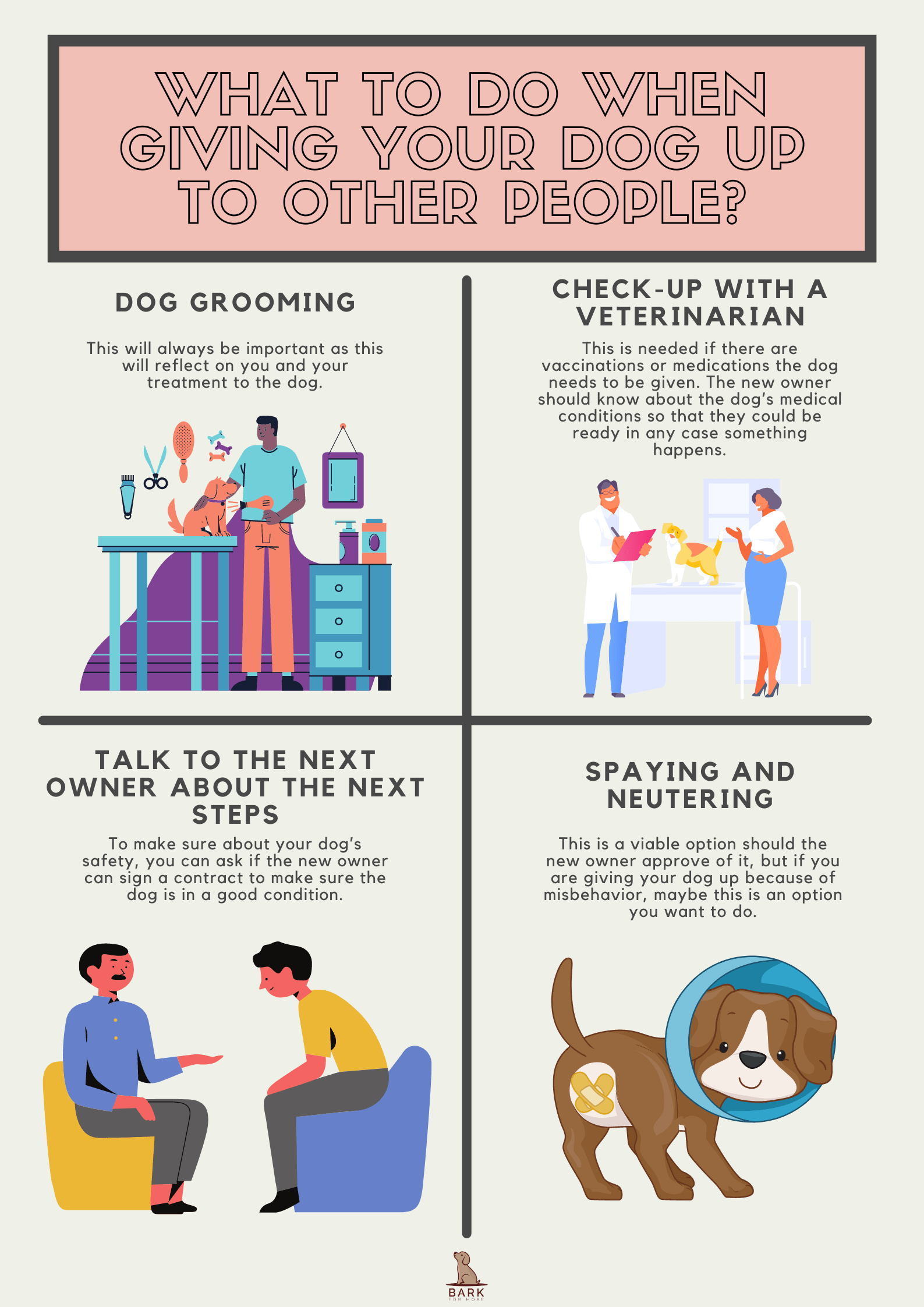 What to do when giving your dog up to other people